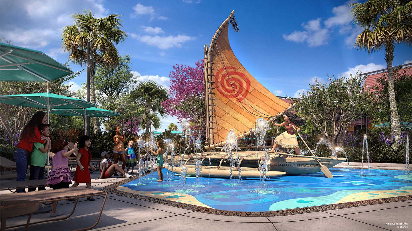 New Wailulu Bar & Grill | Moana’s Voyage Splash Area Unveiled at Polynesian Village DVC Island Tower